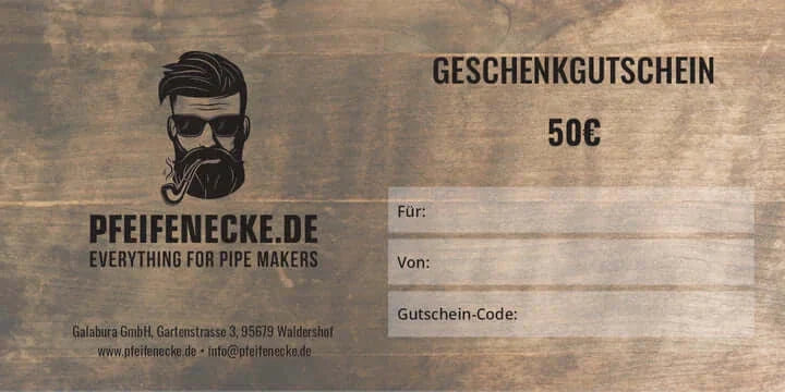 Pfeifenecke - Geschenkgutschein - 50 Euro - PFEIFENECKE